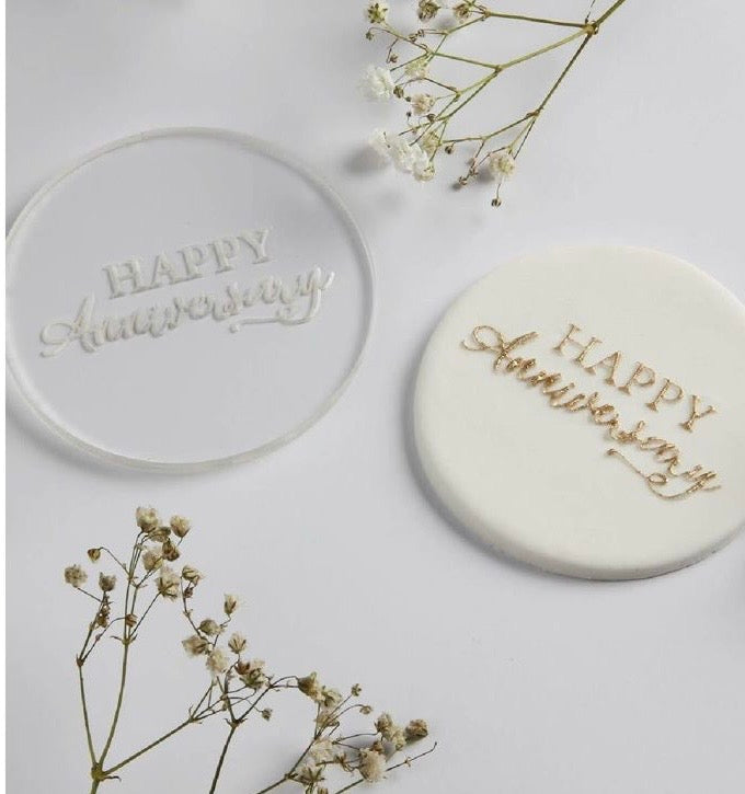 Happy Anniversary Fondant Embosser