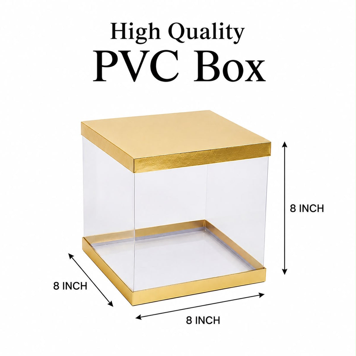 Transparent Cake Box (8x8x8 Inch)