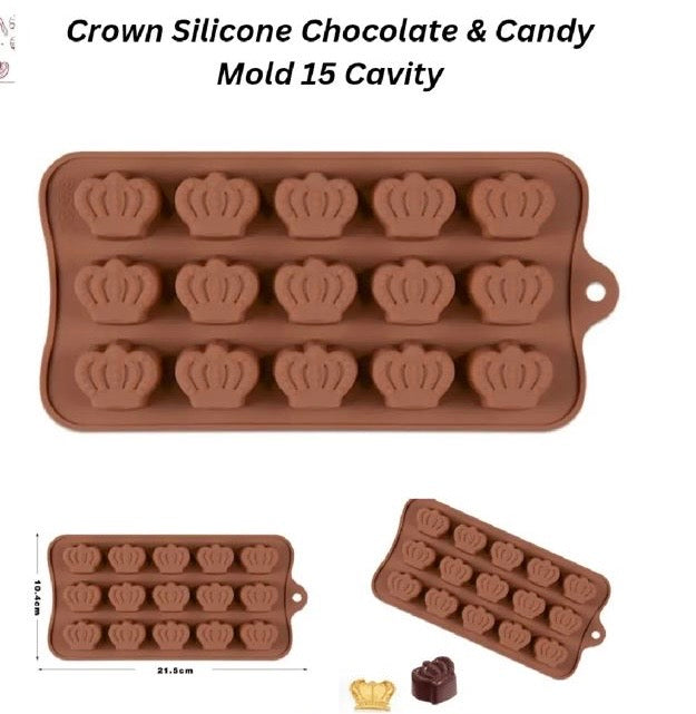 Crown Silicone Chocolate & Candy Mold 15 Cavity
