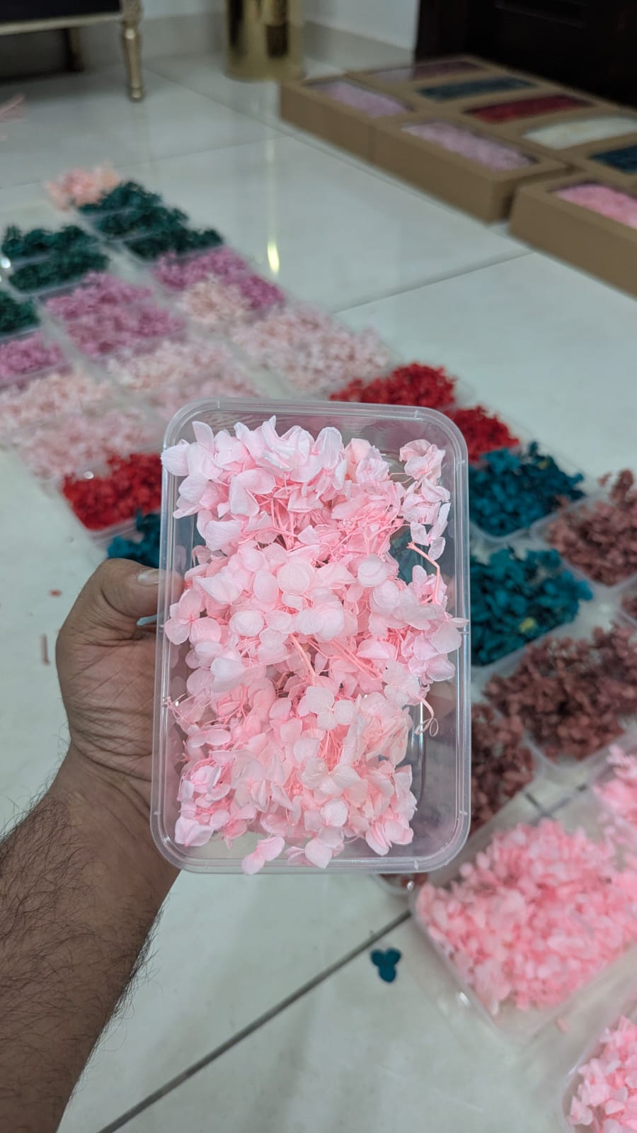 Imported Dry Pink hydrangea Flower Box