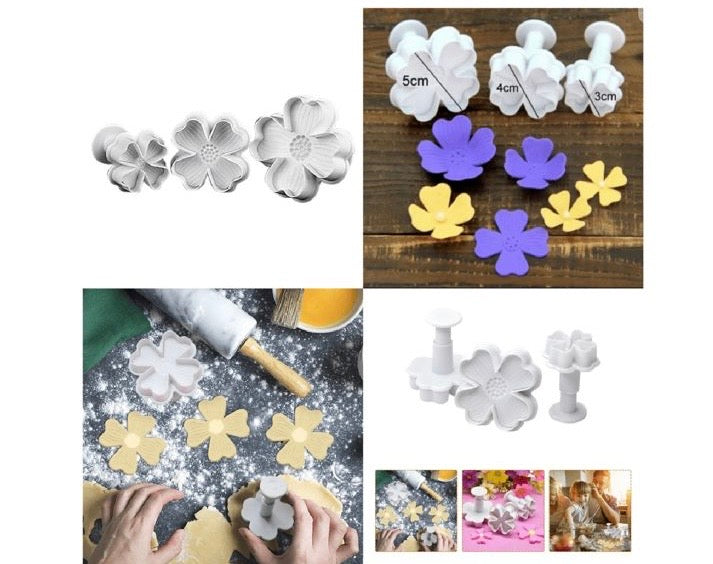 4 Petal Flower Plunger Set