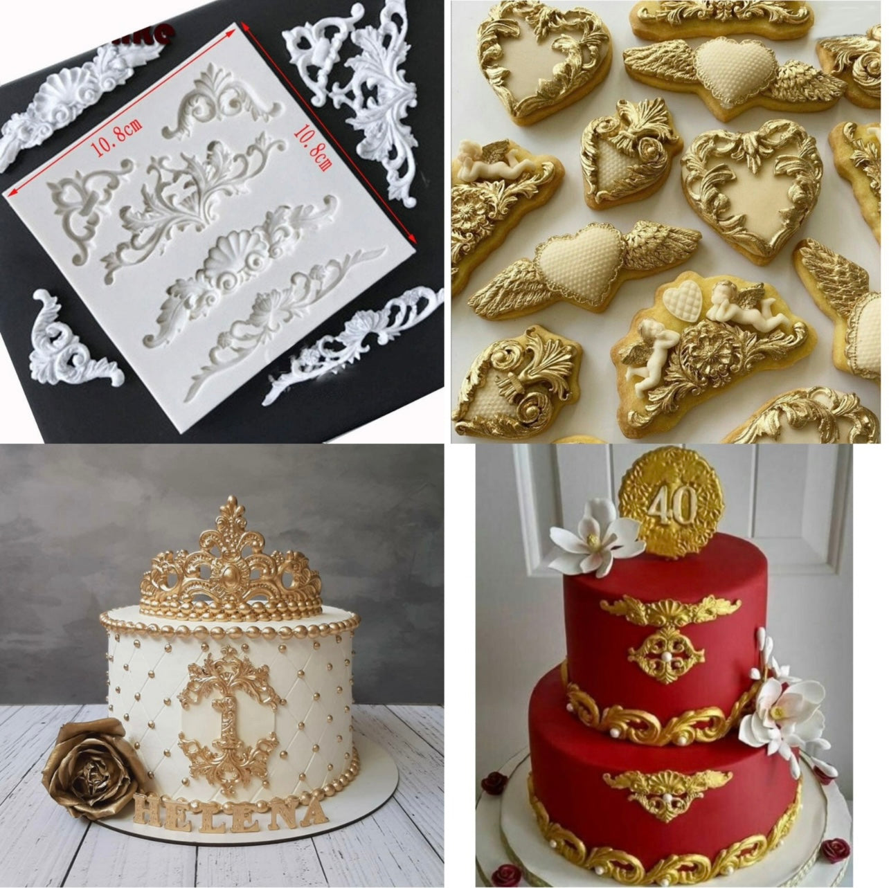 Dholki Vintage Silicone Fondant Mold