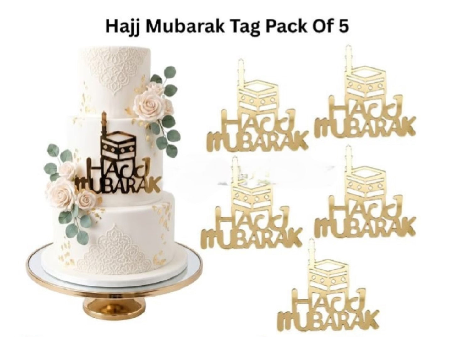 Hajj Mubarak Tag - Pack of 5