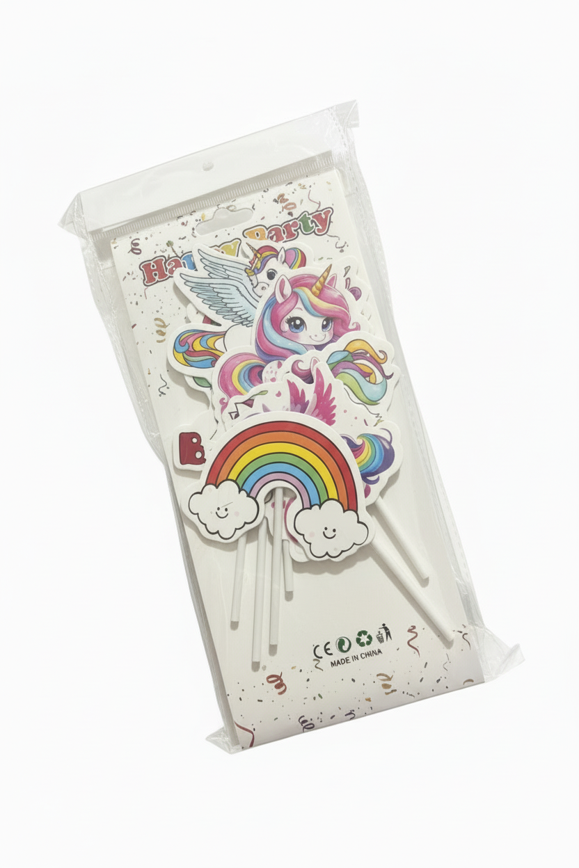Unicorn Character Cake Topper (6pcs of Pack)