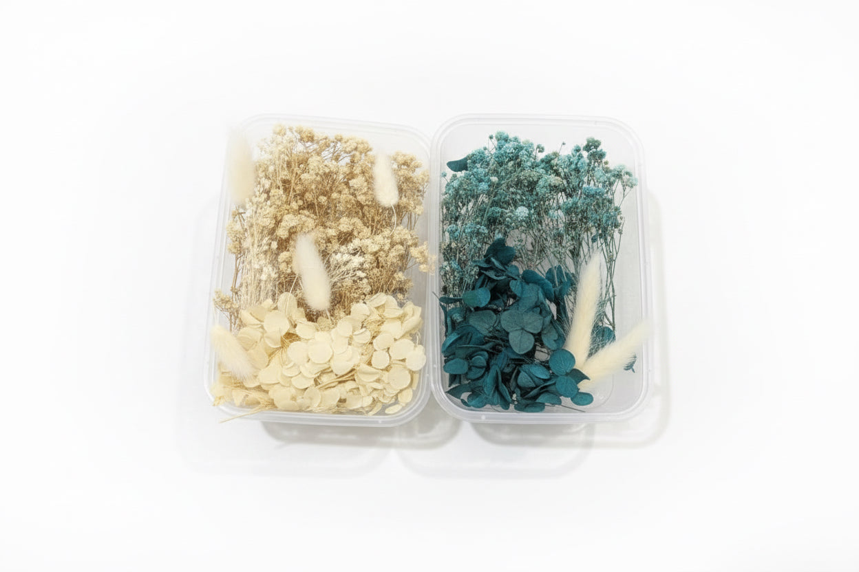 Pack of 2 Boxes Sea Green Mix & White mix Imported Dry Box