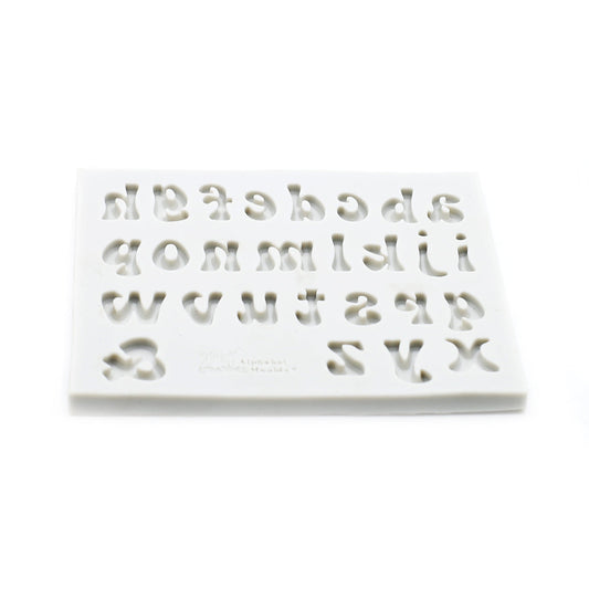 Lowercase Stylish Alphabet Silicone Fondant Mold 27 Cavity