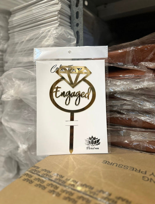 Engage Acrylic Cake Topper