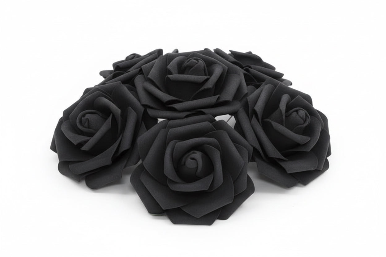 Black Fomic Flowers Pack of 5 PCs