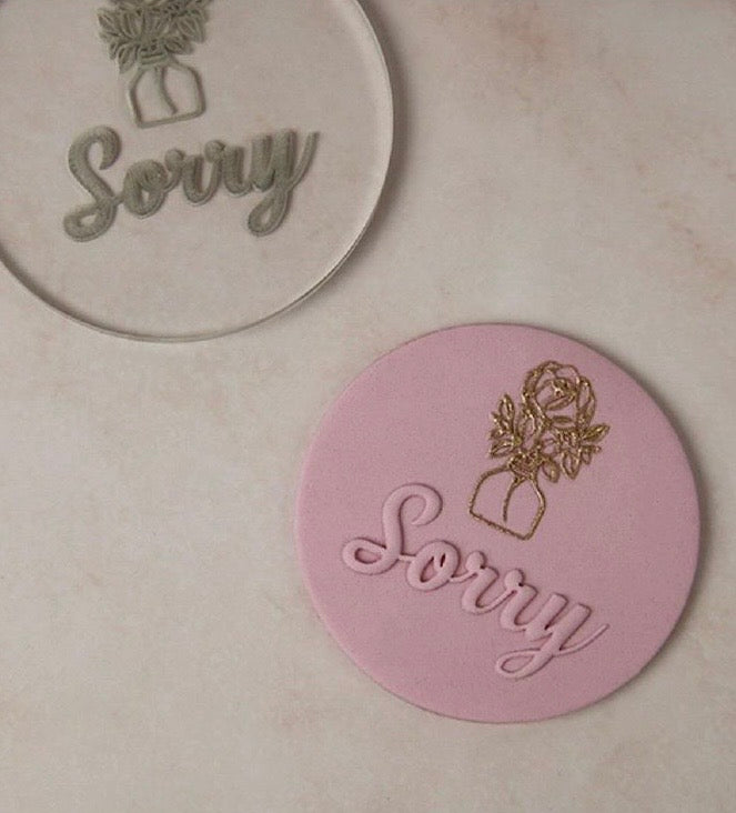 Sorry Fondant Embosser