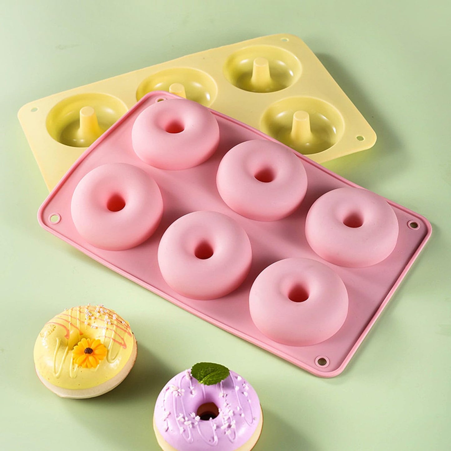 6 Cavity Silicone Donut Mold