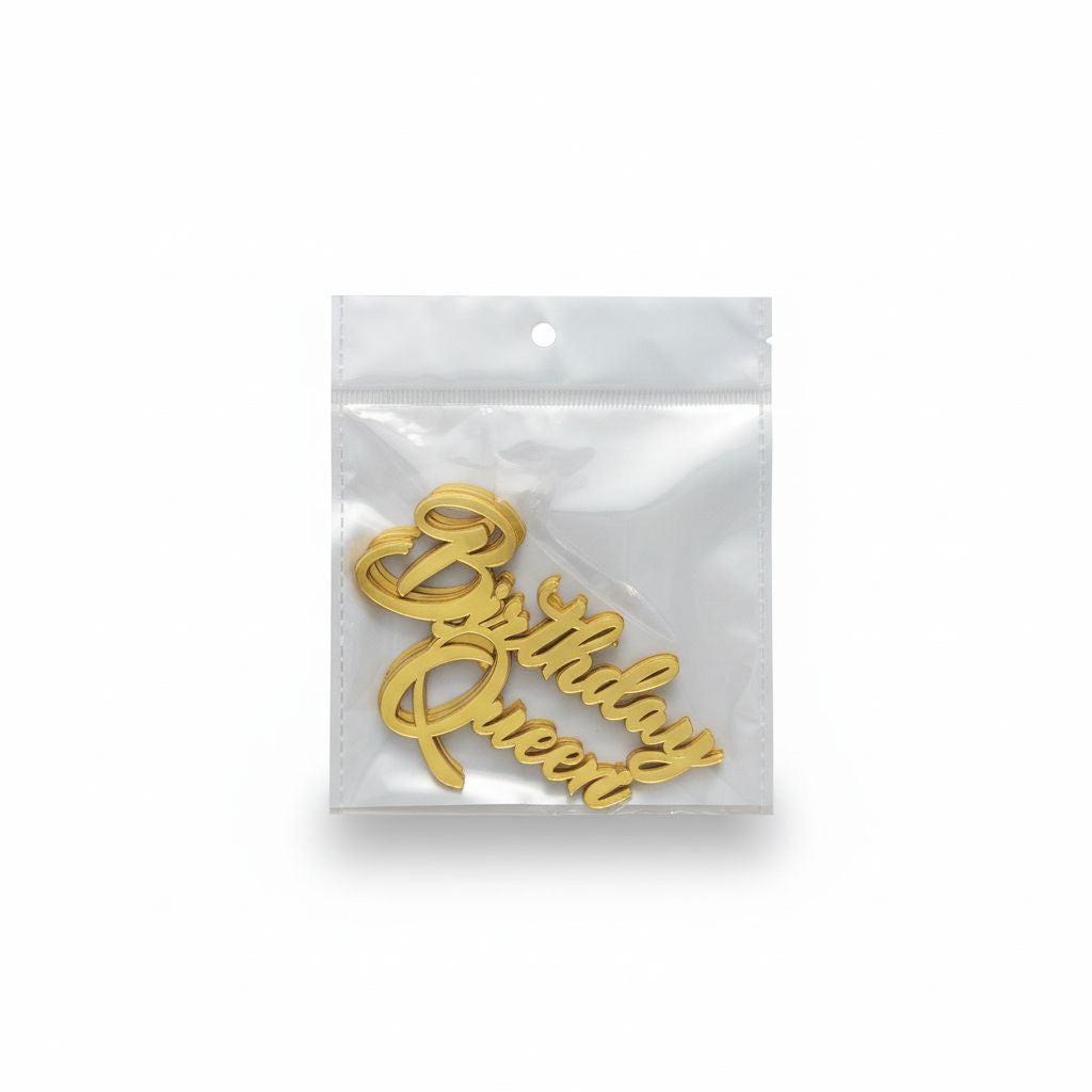 Birthday Queen Acrylic Tags(Pack of 5 Pcs)
