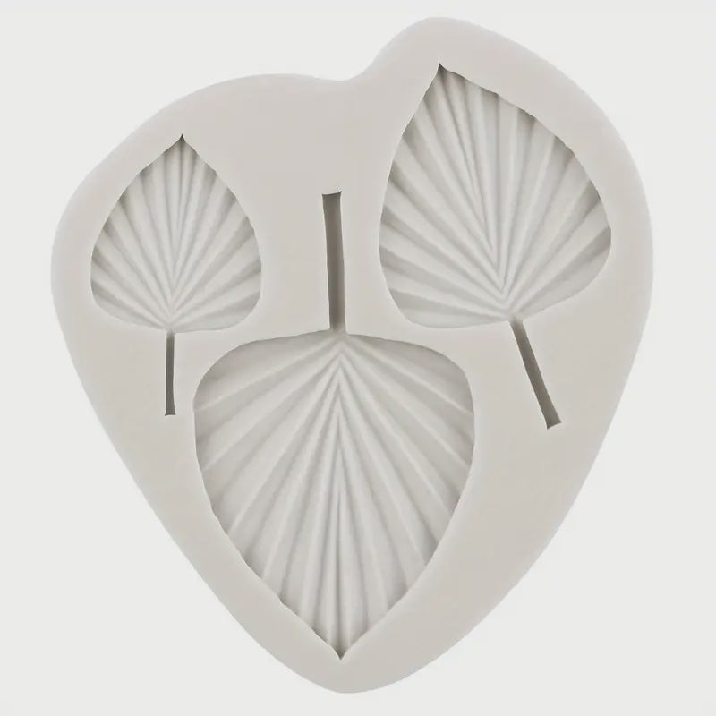 3 Cavity Palm Leave Silicone Fondant Mold