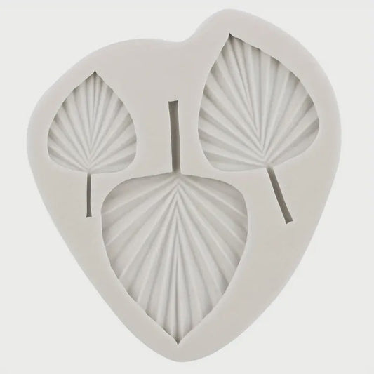 3 Cavity Palm Leave Silicone Fondant Mold