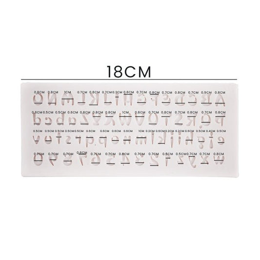 Mini Abc & Number Silicone Fondant Mold