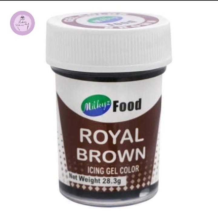 Milkyz Food Royal Brown Icing Gel Color 28g