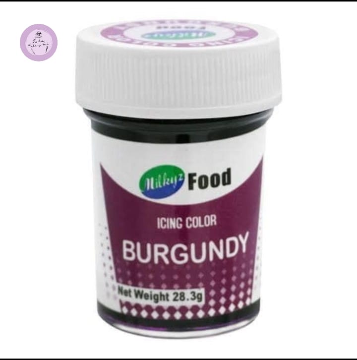 Milkyz Food Burgundy Icing Gel Color 28g
