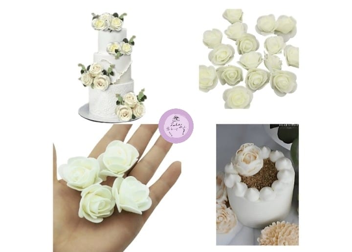 White Mini Foamy Flowers Packet