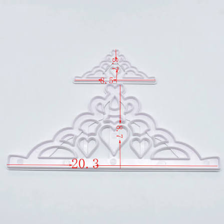2pcs Plastic Crown Cookie Cutter