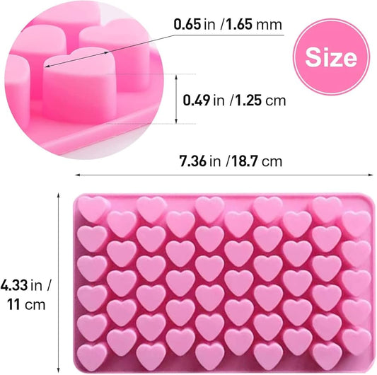 Mini Heart Silicone Mold 60 Cavity