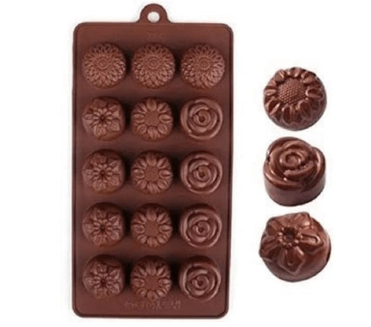 15 Cavity Flower Shaped Chocolate Mold