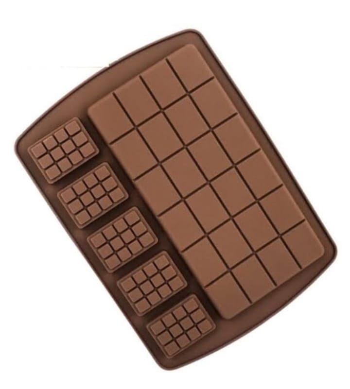 6 Cavity Chocolate Waffles & Block Chocolate Mold