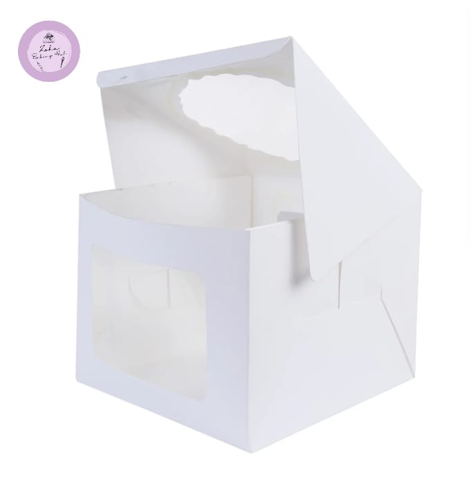 6"x6"x5" Window Cake Box