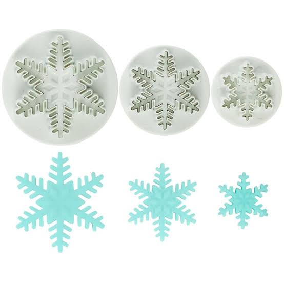 3pcs Snowflakes Plunger Cutter