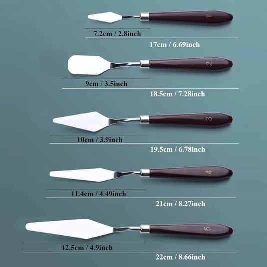 5pcs Palette Knife For Crafting Designs on Cake