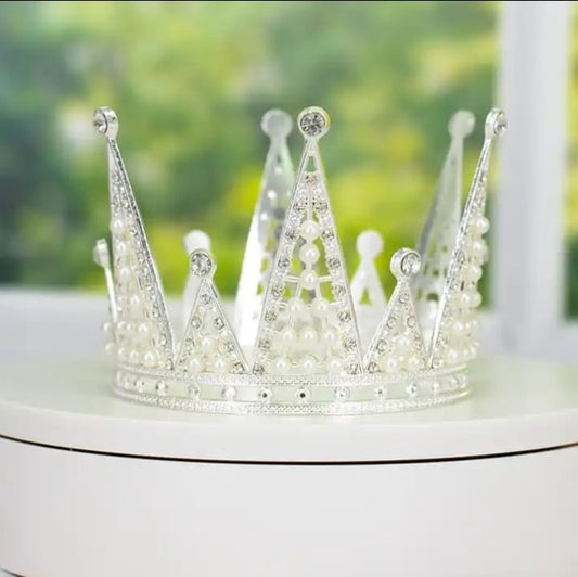 Silver Crown For Cake Decoration 3"x3"