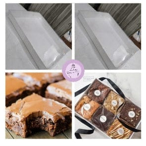 6 Brownies Transparent Lid Box
