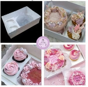 1 Bento 2 Cupcake Transparent Lid Box