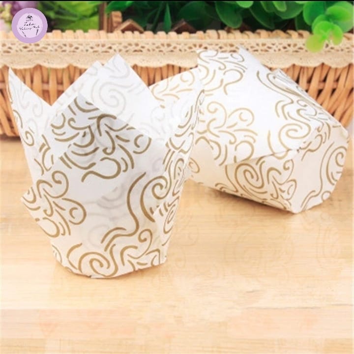 White Tulip Cupcake Liner (50pcs)