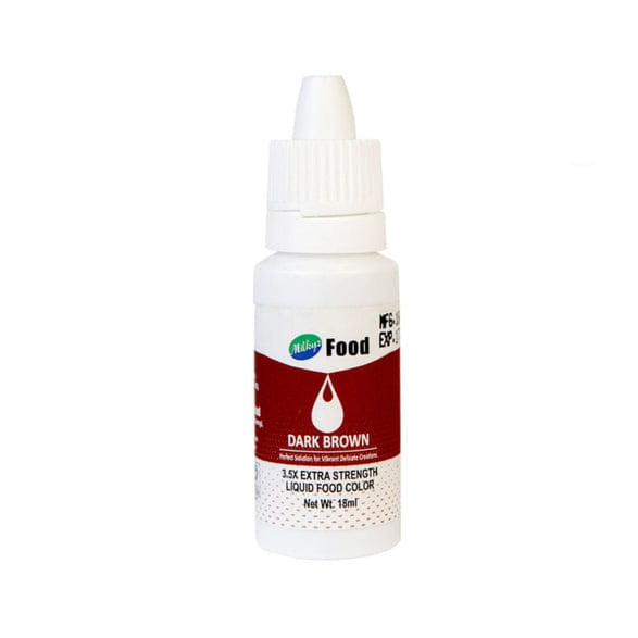 Milkyz Food Dark Brown Liquid Food Color 18ml