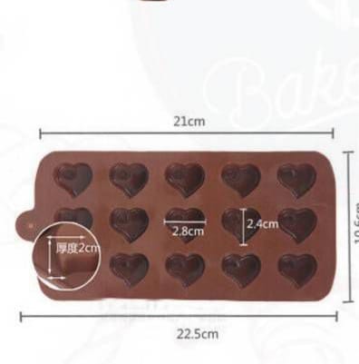 15 Cavity Heart Chocolate Mold