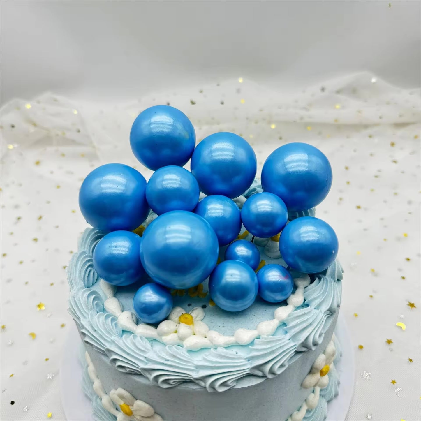 Blue Crystal Faux Ball