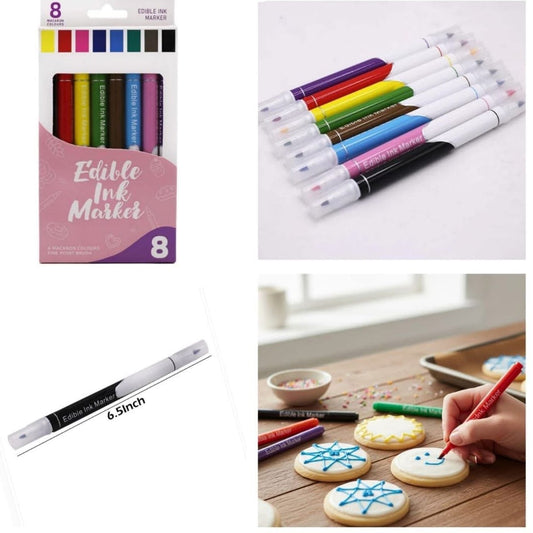 Edible 8 Pcs Coloursfull Marker Set