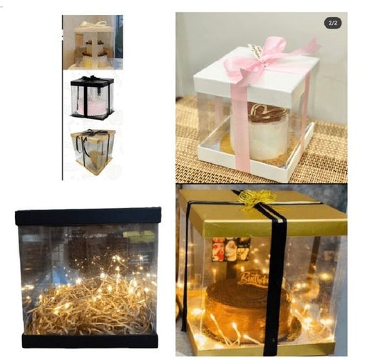 Transparent Cake Box (8x8x8 Inch)