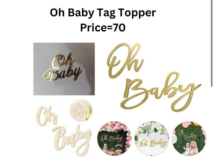 Oh Baby Tag Topper-5Pcs