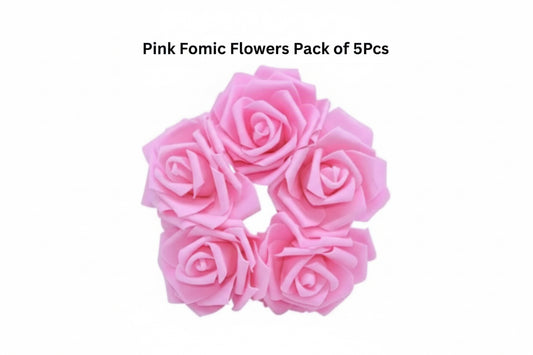 Pink Fomic Flowers Pack of 5 Pcs