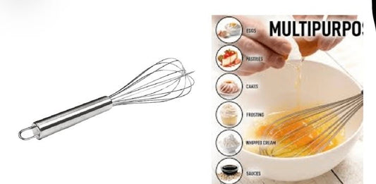 12 Inches Stainless Steel Balloon Wire Whisk Egg Beater