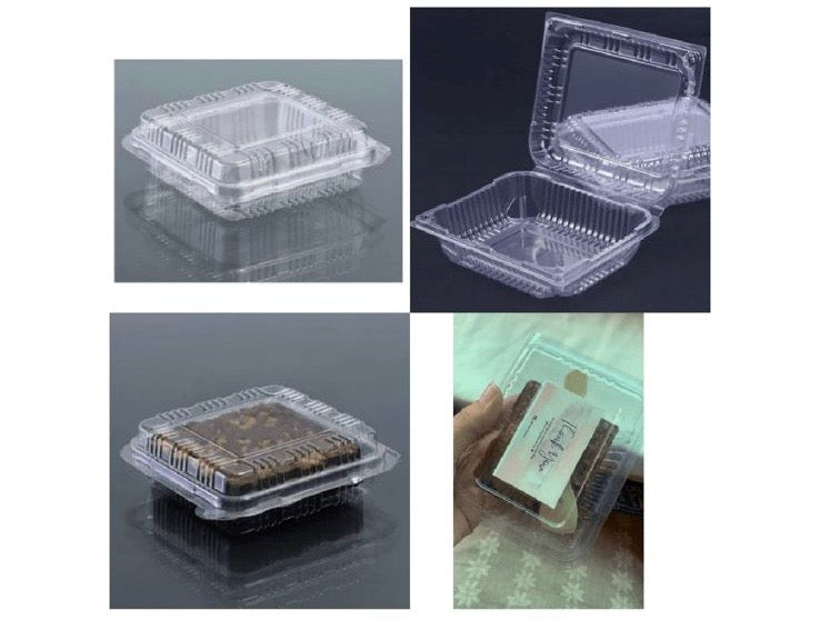 Transparent Disposable Brownie Box Size: H-9- Pack of 10 Pcs