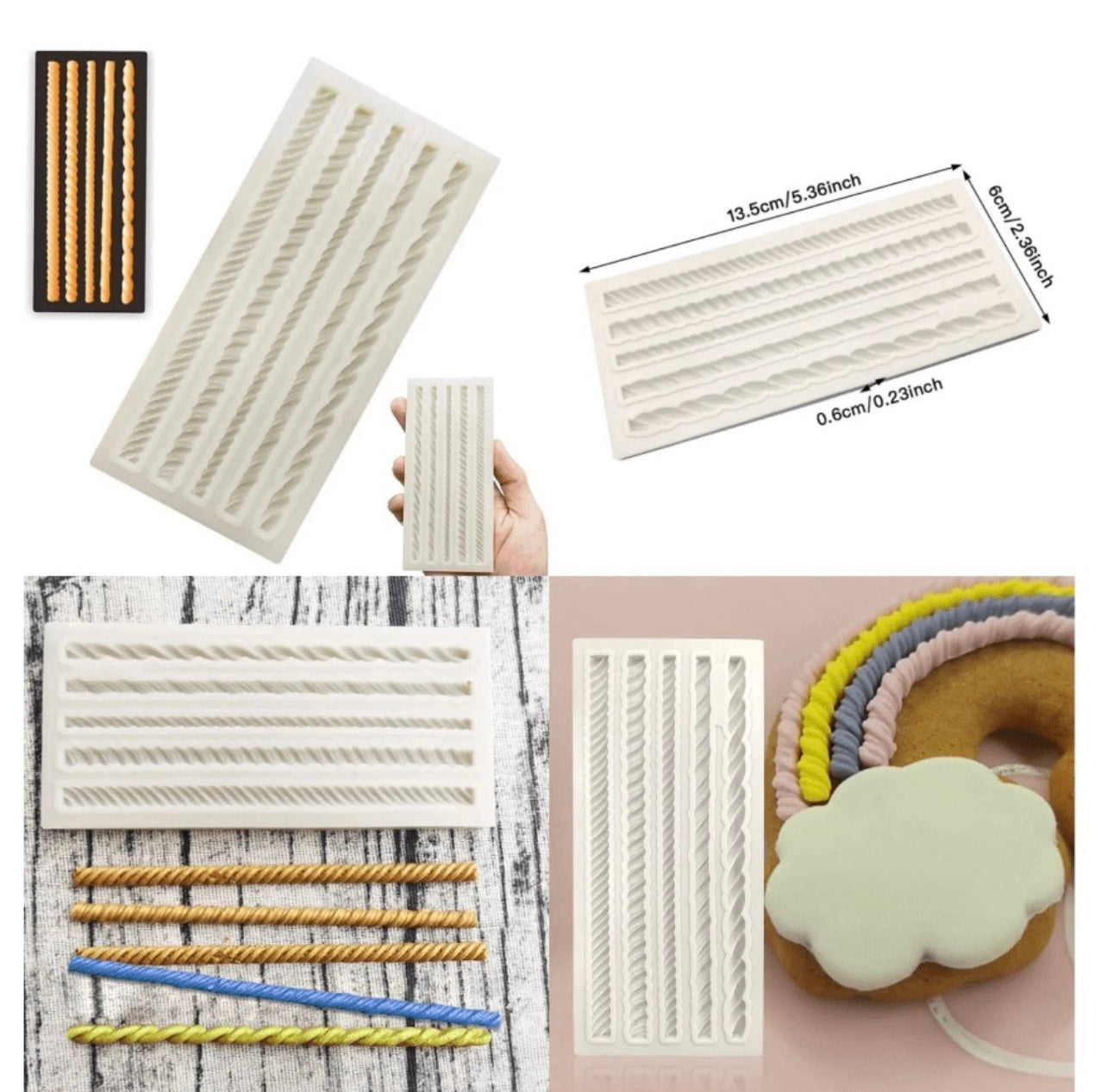 Small Border Lace  Silicone Fondant Mold