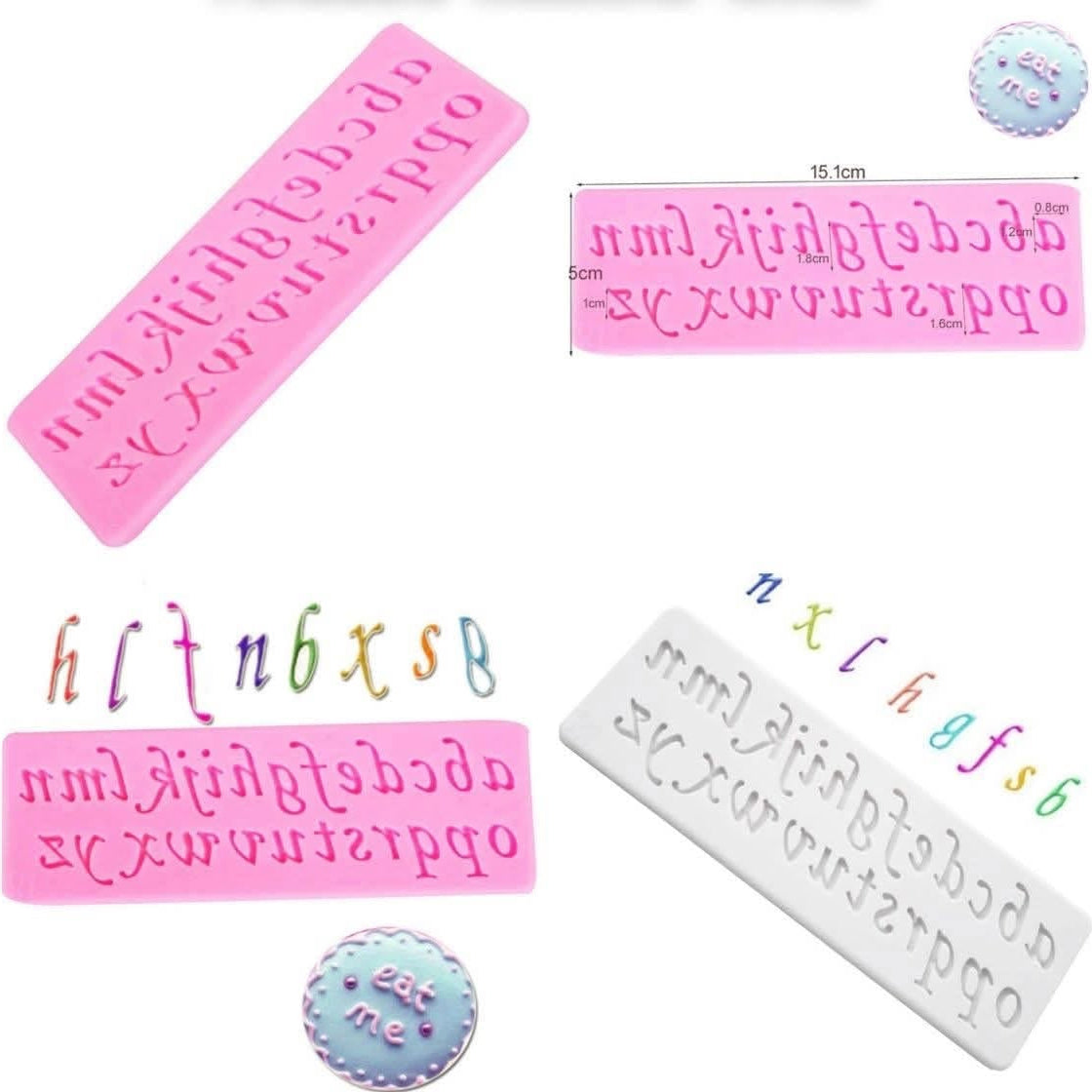 Lowercase Stylish Font Alphabet Silicone Fondant Mold