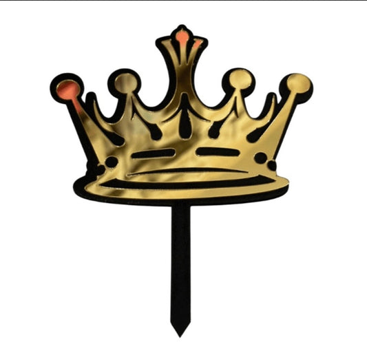 Crown Wood&Acrylic Cake Topper