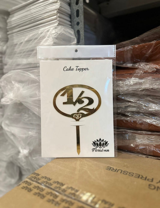 1/2 Acrylic Cake Topper