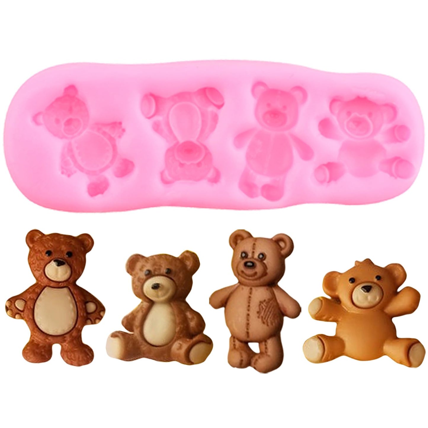 3D Mini Bear Boy Silicone Mold