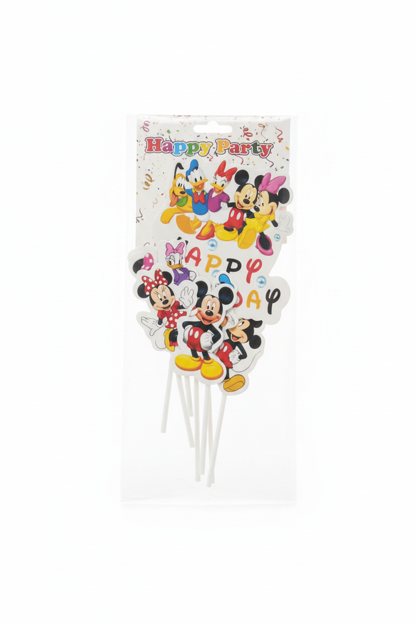 Mickey Mouse Character Cake Toppers (6 Pcs Pack)