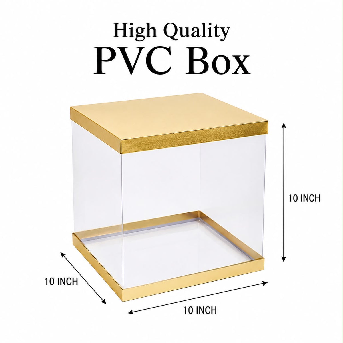 Transparent Cake Box (10x10x10 Inch)