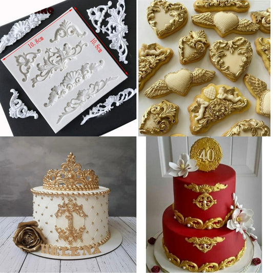 Dholki Vintage Silicone Fondant Mold