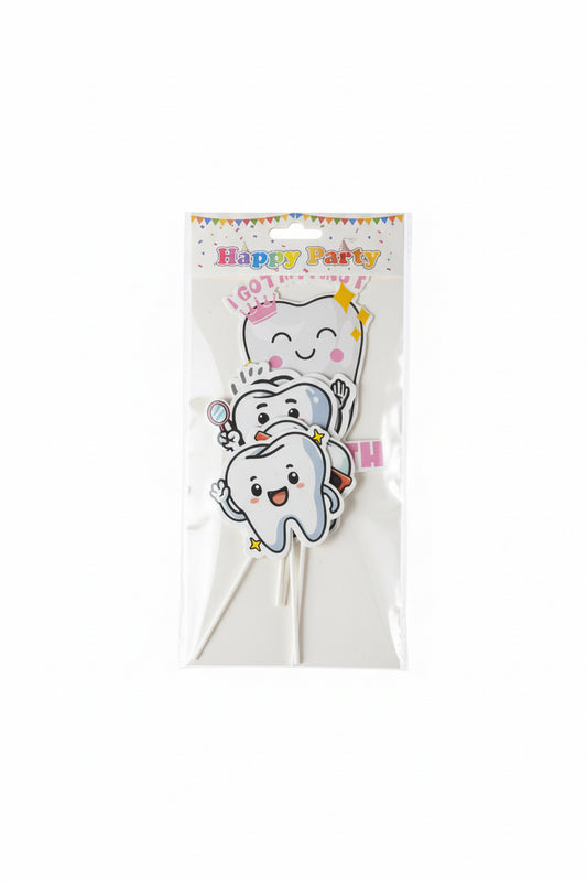 Teeth Character Cake Topper (6pcs of Pack)